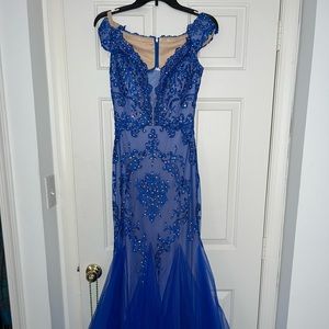 Royal blue prom dress size 6